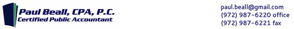 Frisco,&nbsp;TX CPA - Paul Beall, CPA - Serving Small Businesses and Individuals